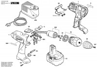 Bosch 0 603 943 490 Psr 14,4 Ve-2 Cordless Screw Driver 14.4 V / Eu Spare Parts